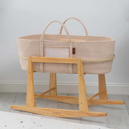 Clevamama Moses Basket with ClevaFoam Mattress & Stand