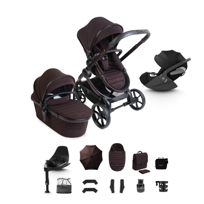 iCandy Peach 8 Complete Travel System Bundle with Cybex Cloud T Infant Car Seat & Isofix Base