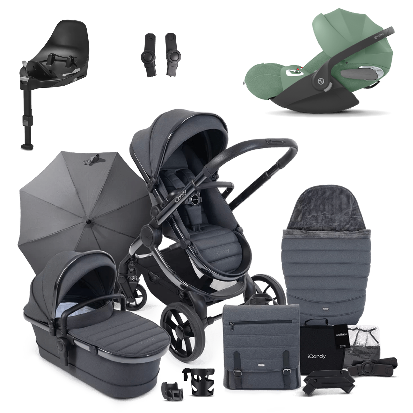iCandy Peach 7 Pushchair Bundle with Cybex Cloud T and Base T
