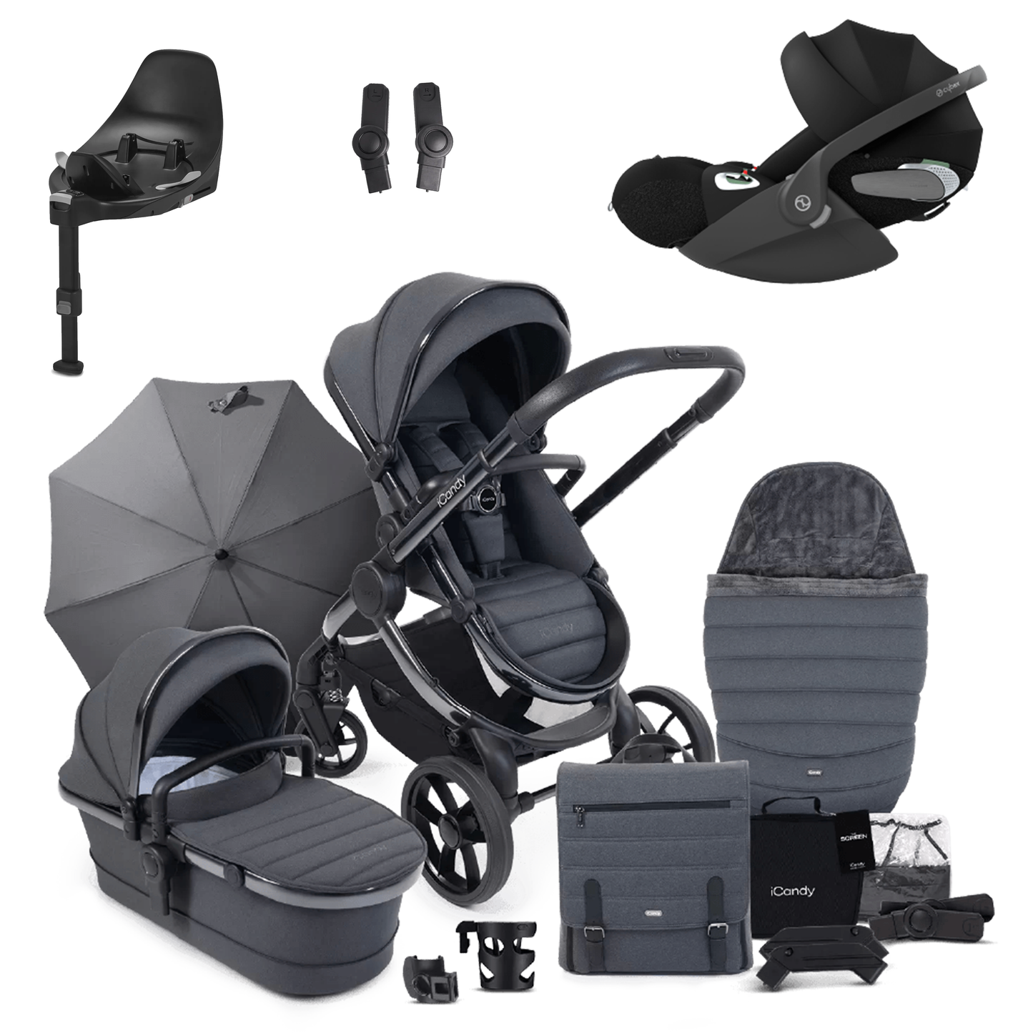 iCandy Peach 7 Pushchair Bundle with Cybex Cloud T and Base T