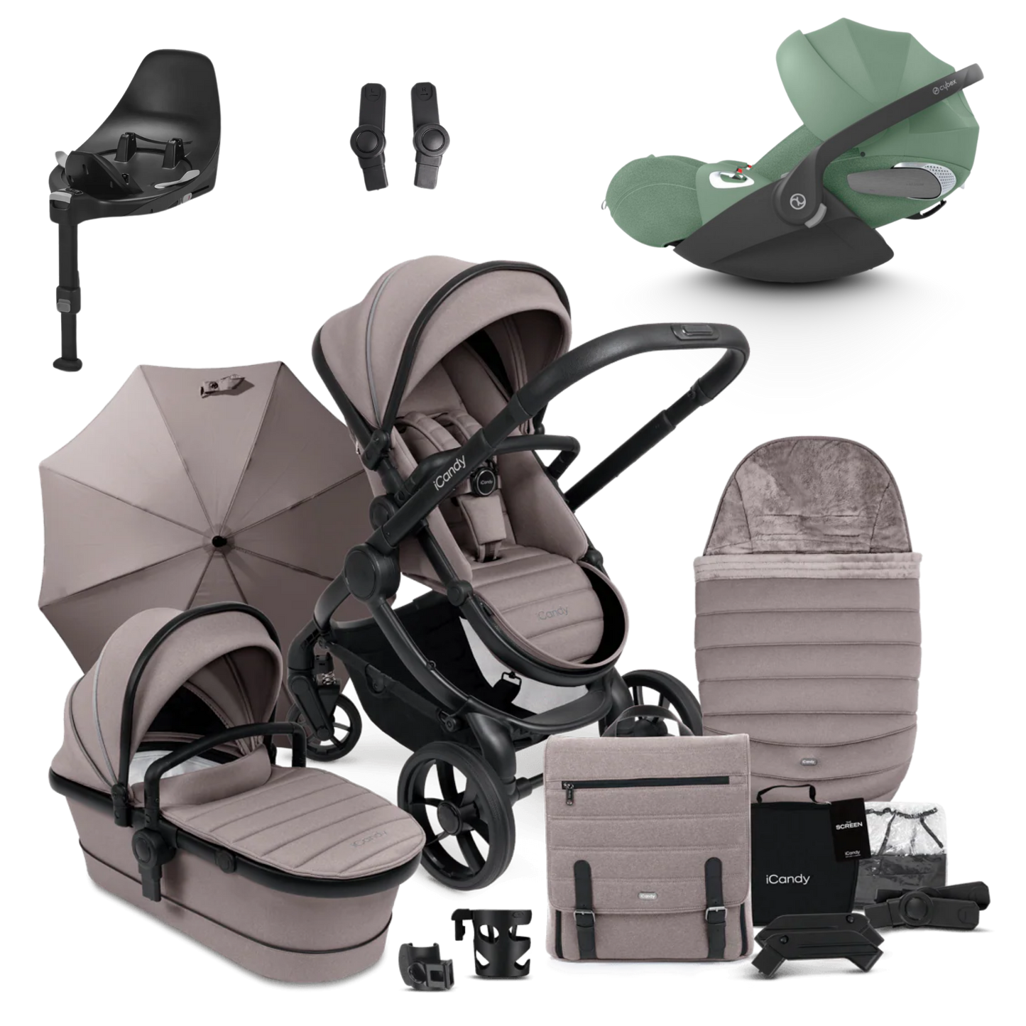 iCandy Peach 7 Pushchair Bundle with Cybex Cloud T and Base T