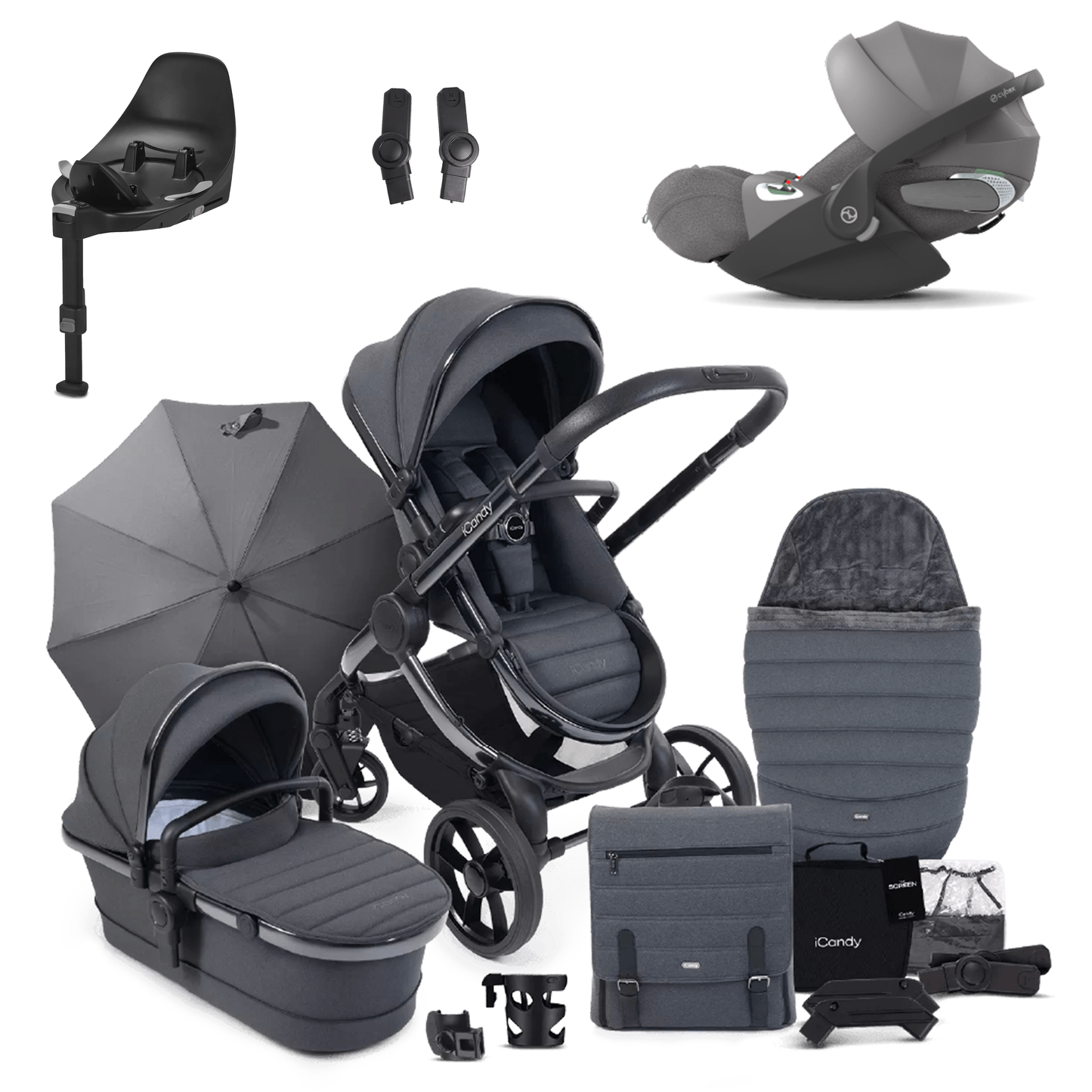 iCandy Peach 7 Pushchair Bundle with Cybex Cloud T and Base T