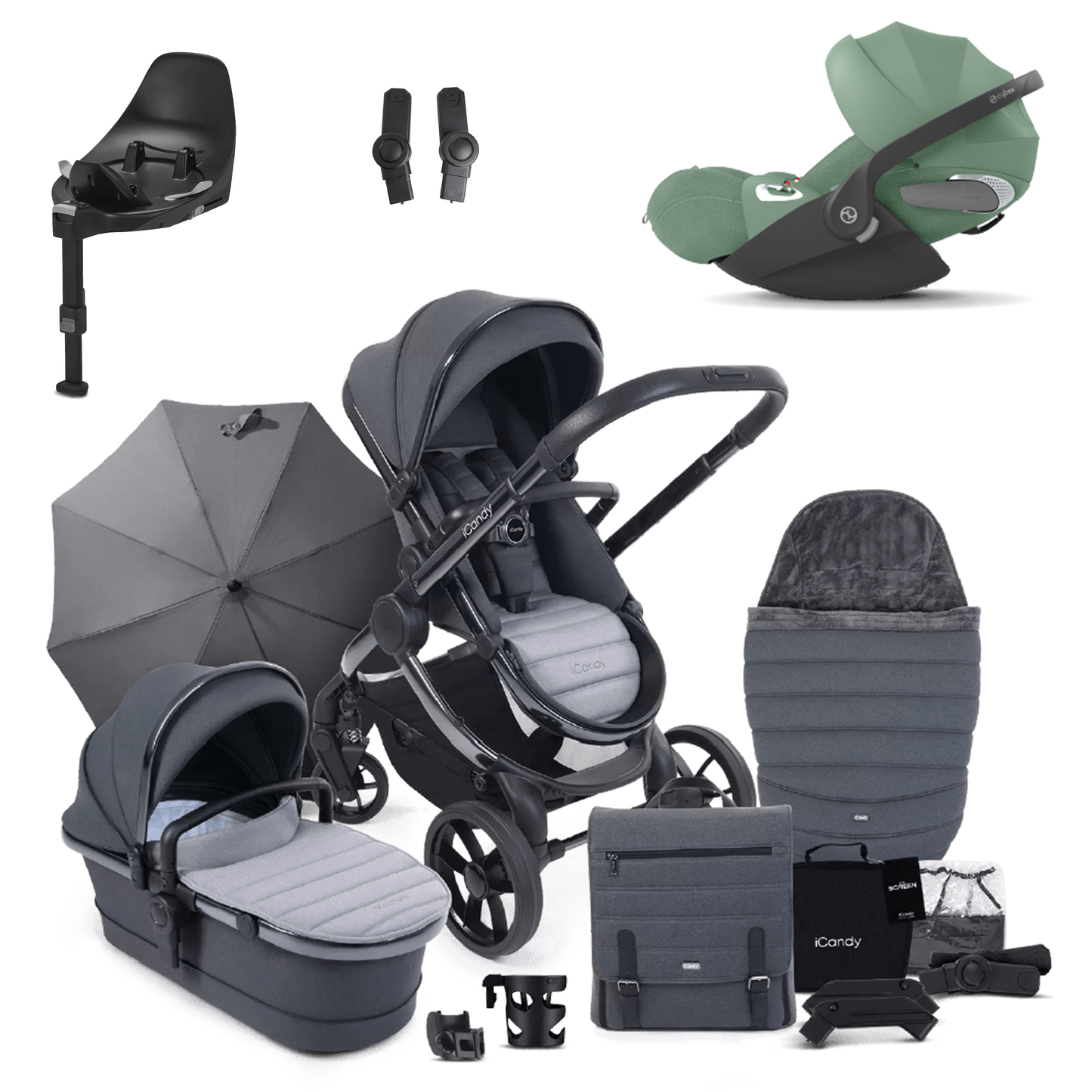 iCandy Peach 7 Pushchair Bundle with Cybex Cloud T and Base T