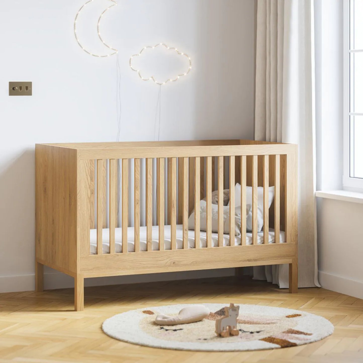 Tutti Bambini Japandi Mini 2 Piece with Cot Bed and Dresser