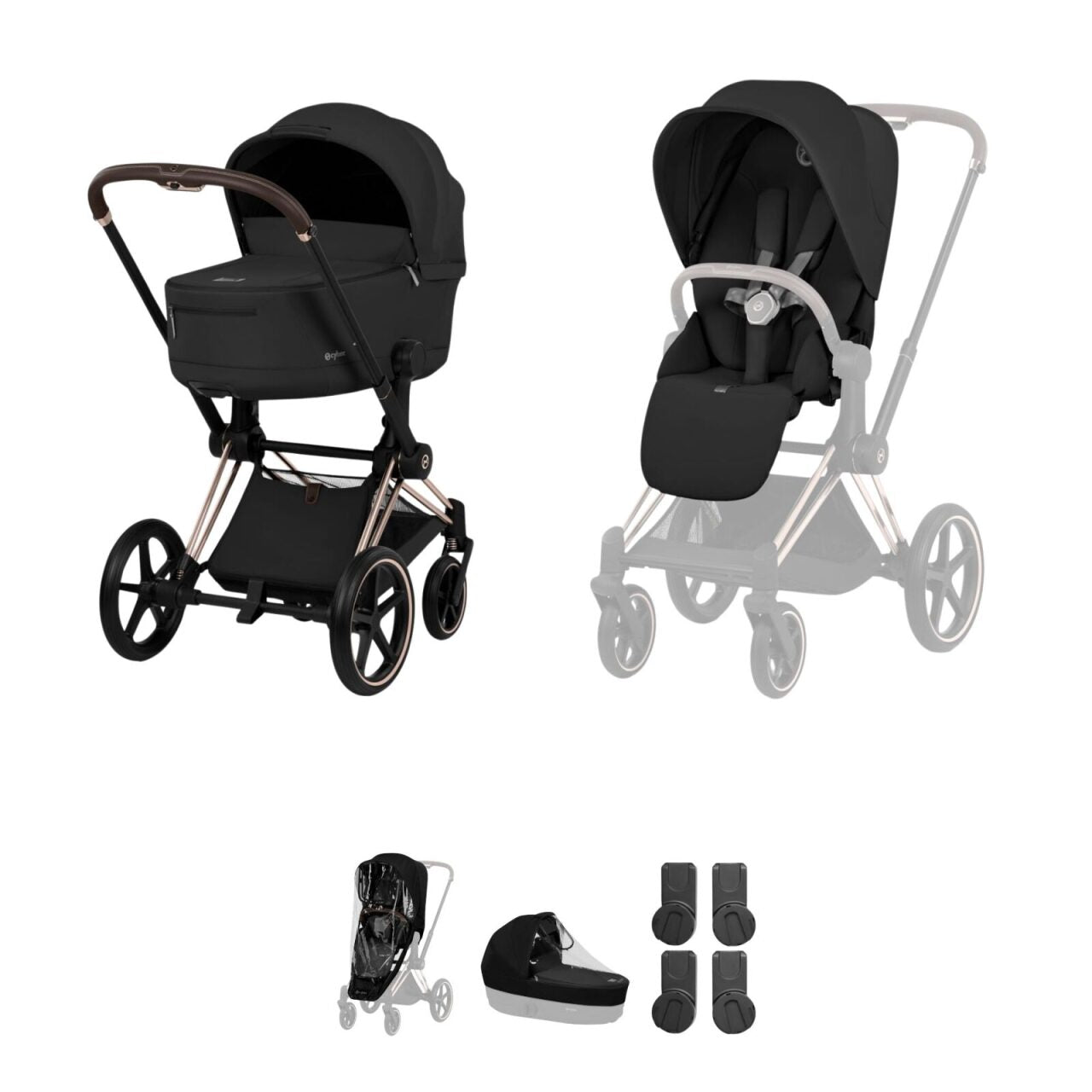 Cybex ePriam 5 Pushchair & Folding Carrycot - Comfort Collection