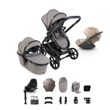 iCandy Peach 8 Complete Travel System Bundle with Cybex Cloud T Infant Car Seat & Isofix Base