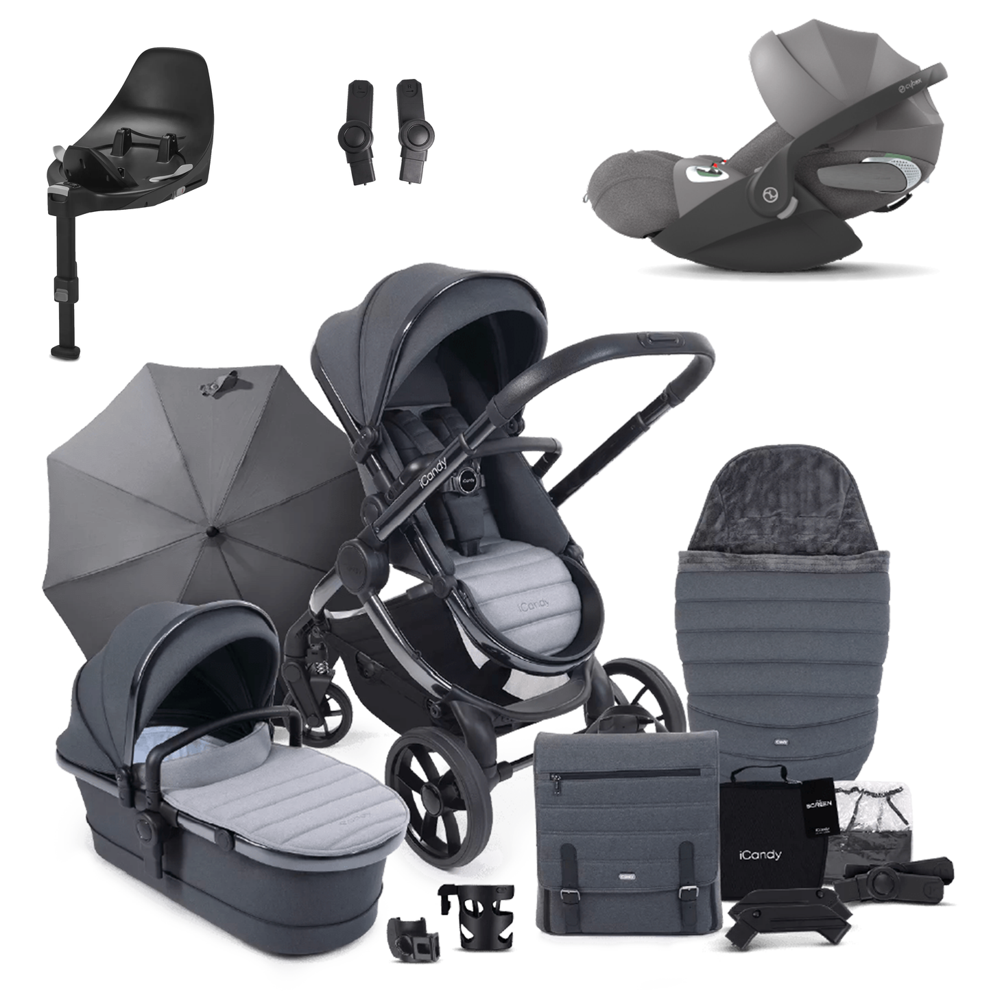 iCandy Peach 7 Pushchair Bundle with Cybex Cloud T and Base T