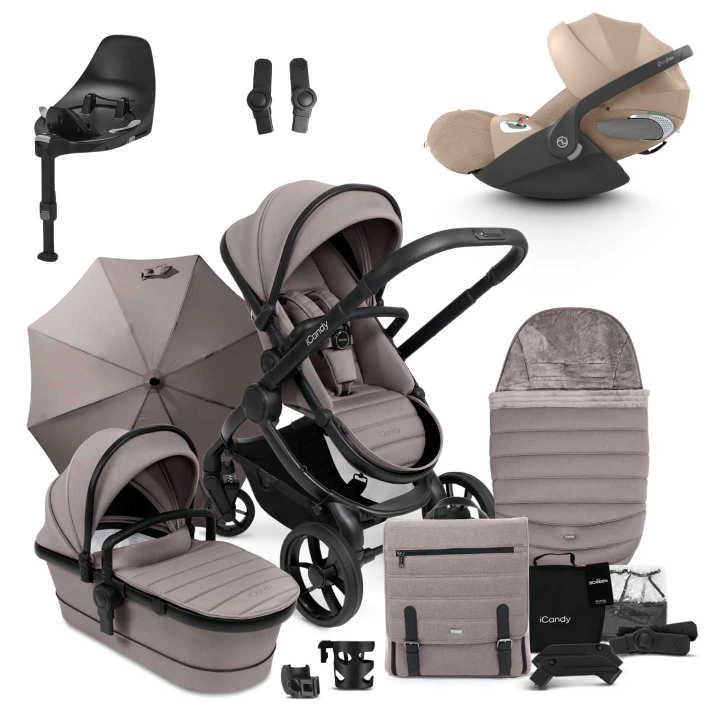 iCandy Peach 7 Pushchair Bundle with Cybex Cloud T and Base T