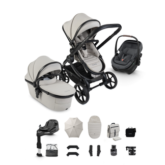 iCandy Peach 8 Complete Travel System Bundle with Maxi Cosi Coral Slide Pro Infant Car Seat & Isofix Base