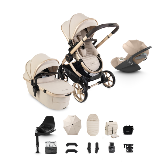 iCandy Peach 8 Complete Travel System Bundle with Cybex Cloud T Infant Car Seat & Isofix Base