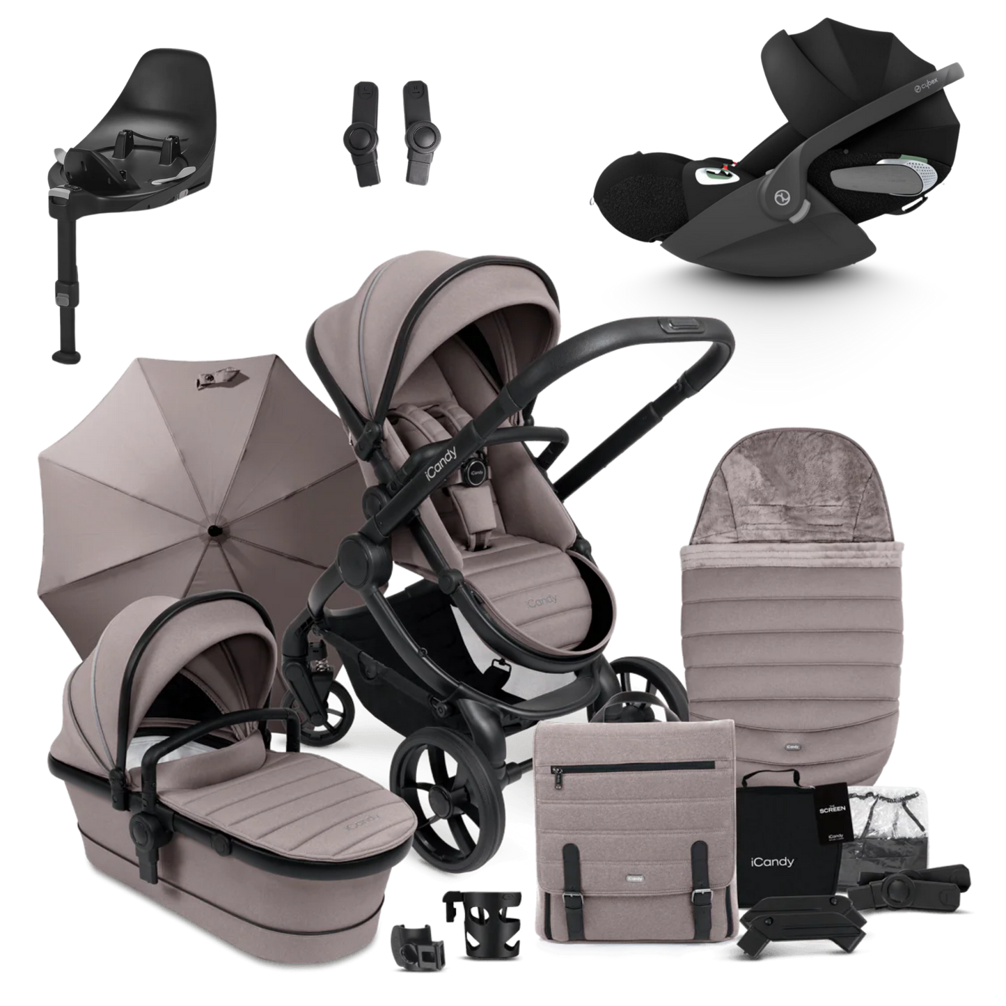 iCandy Peach 7 Pushchair Bundle with Cybex Cloud T and Base T