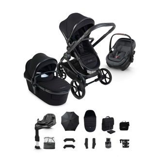 iCandy Peach 8 Complete Travel System Bundle with Maxi Cosi Coral Slide Pro Infant Car Seat & Isofix Base
