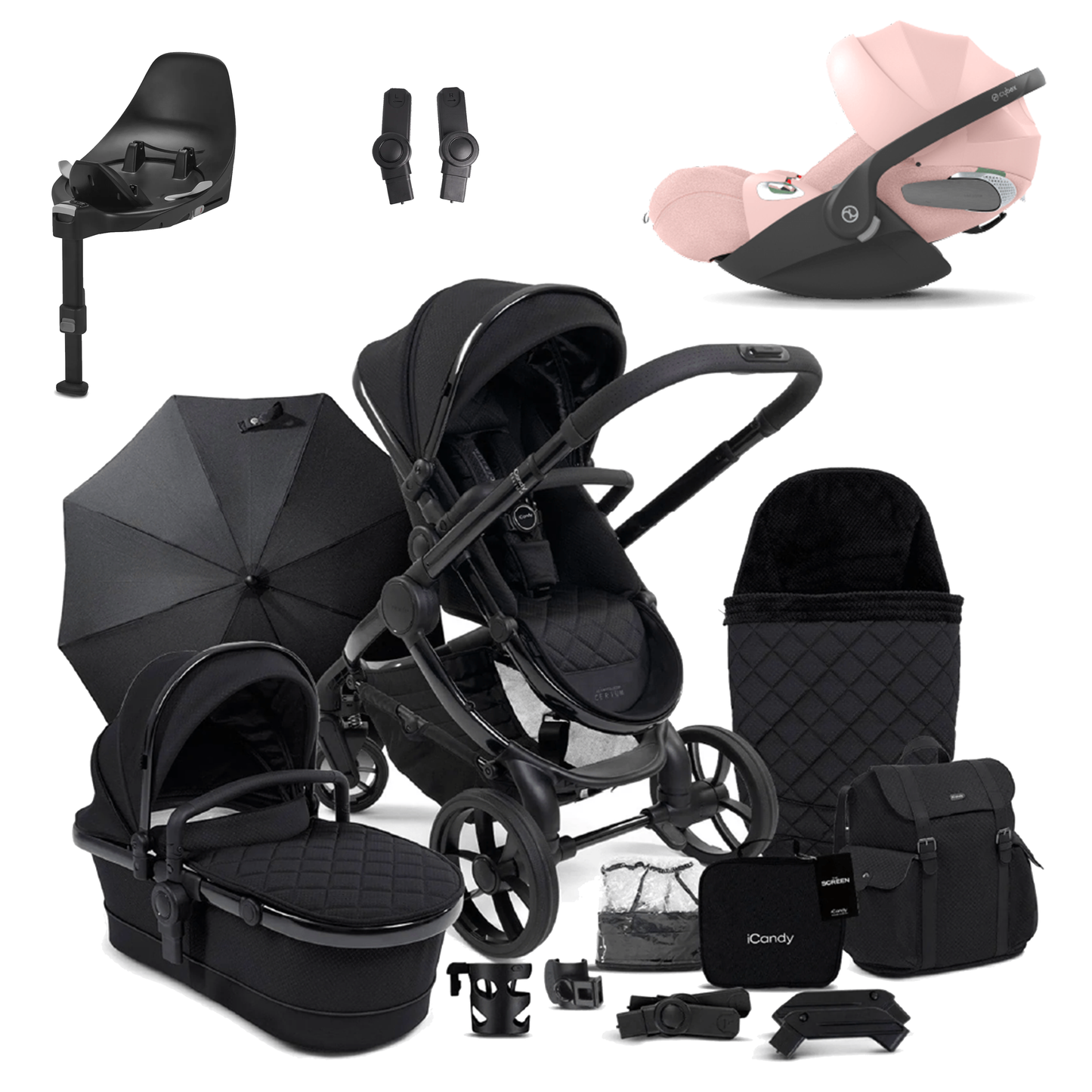 iCandy Peach 7 Pushchair Bundle with Cybex Cloud T and Base T