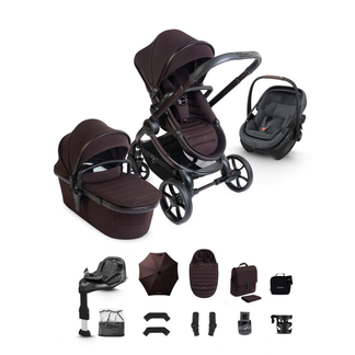iCandy Peach 8 Complete Travel System Bundle with Maxi Cosi Coral Slide Pro Infant Car Seat & Isofix Base