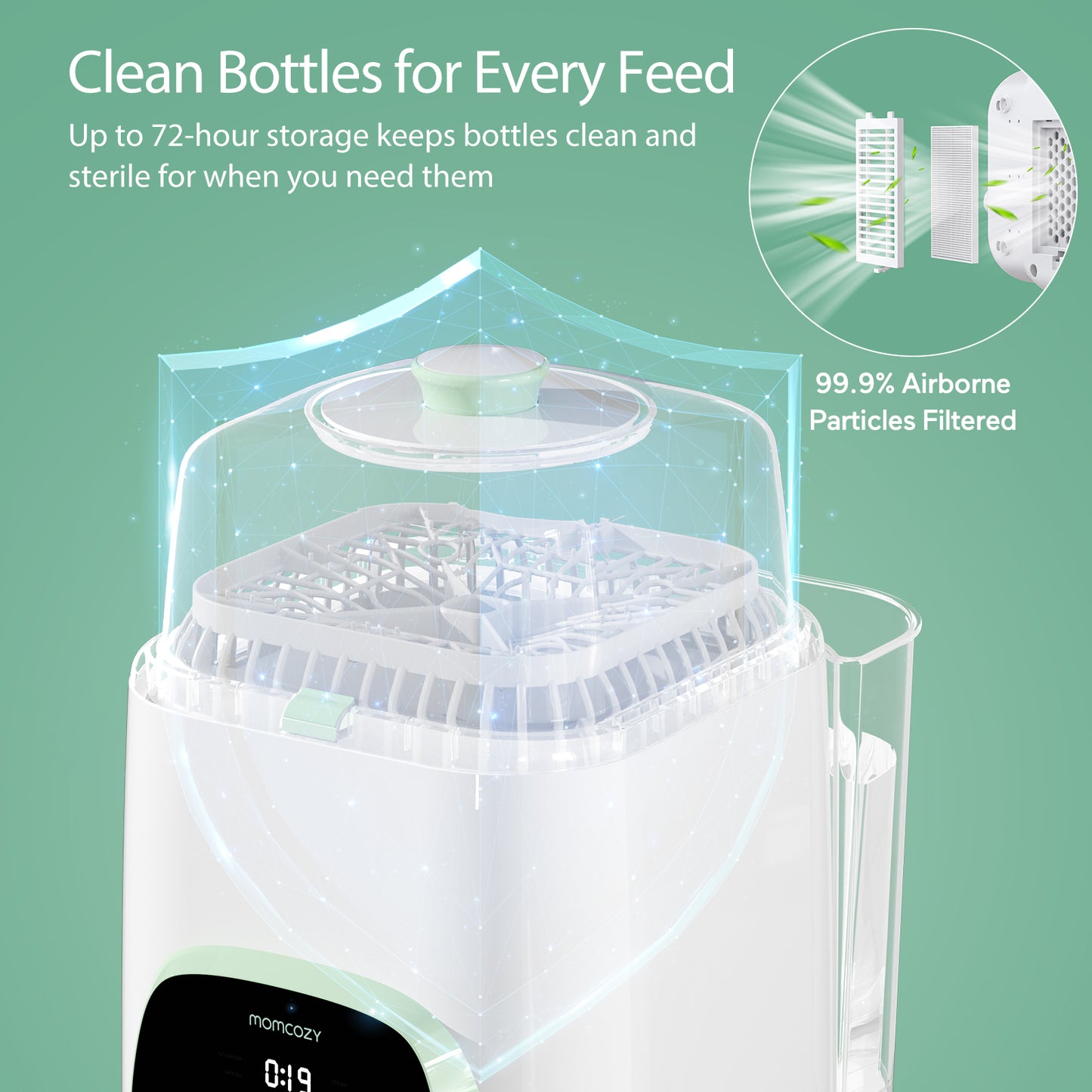 Momcozy Kleanpal Pro Baby Bottle Washer & Sterilizer