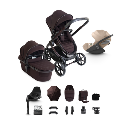 iCandy Peach 8 Complete Travel System Bundle with Cybex Cloud T Infant Car Seat & Isofix Base