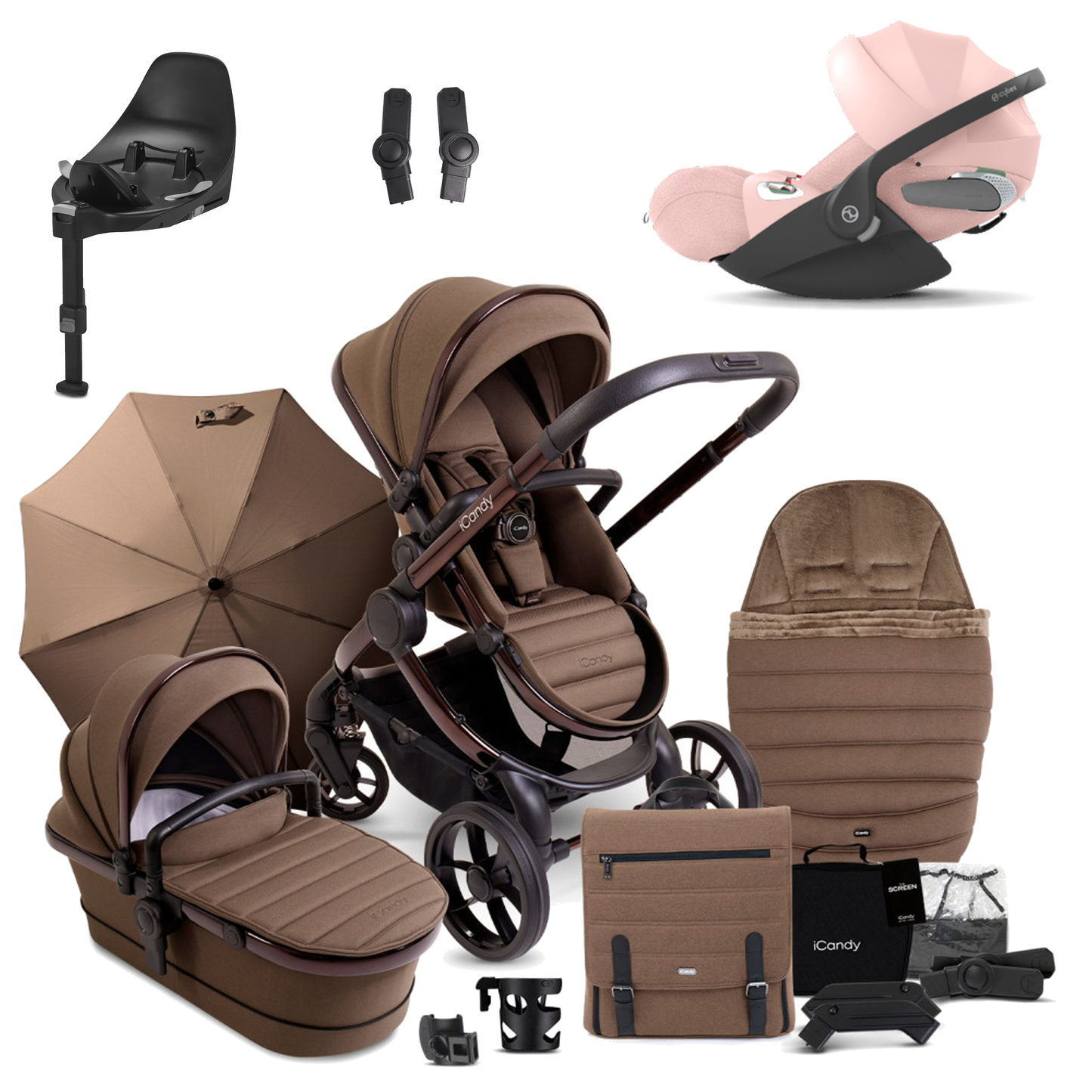 iCandy Peach 7 Pushchair Bundle with Cybex Cloud T and Base T