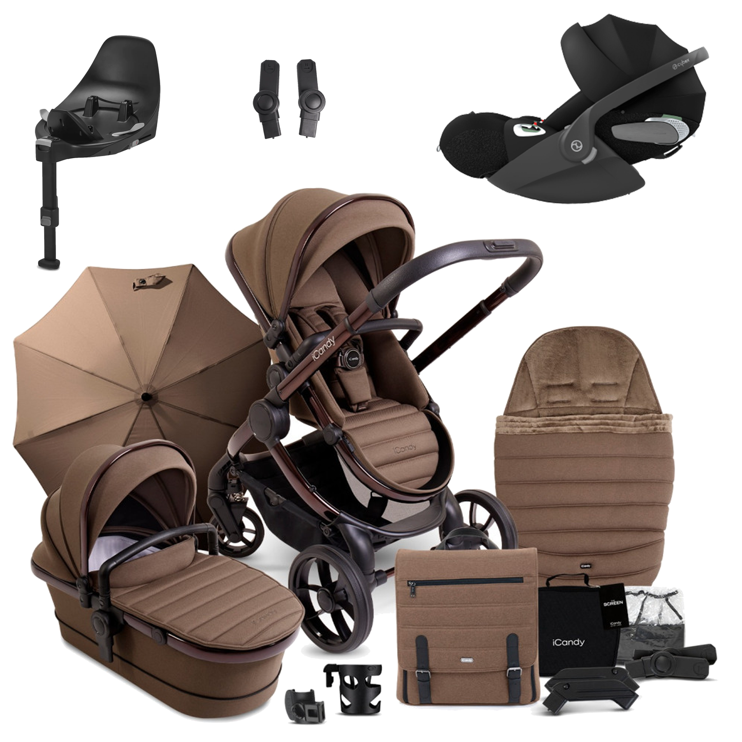 iCandy Peach 7 Pushchair Bundle with Cybex Cloud T and Base T