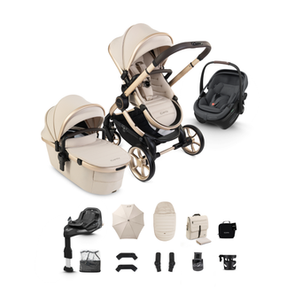 iCandy Peach 8 Complete Travel System Bundle with Maxi Cosi Coral Slide Pro Infant Car Seat & Isofix Base