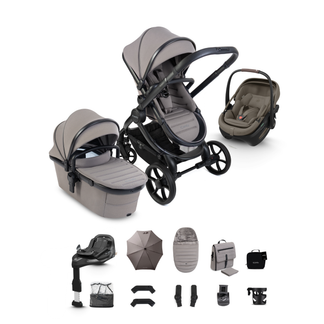 iCandy Peach 8 Complete Travel System Bundle with Maxi Cosi Coral Slide Pro Infant Car Seat & Isofix Base
