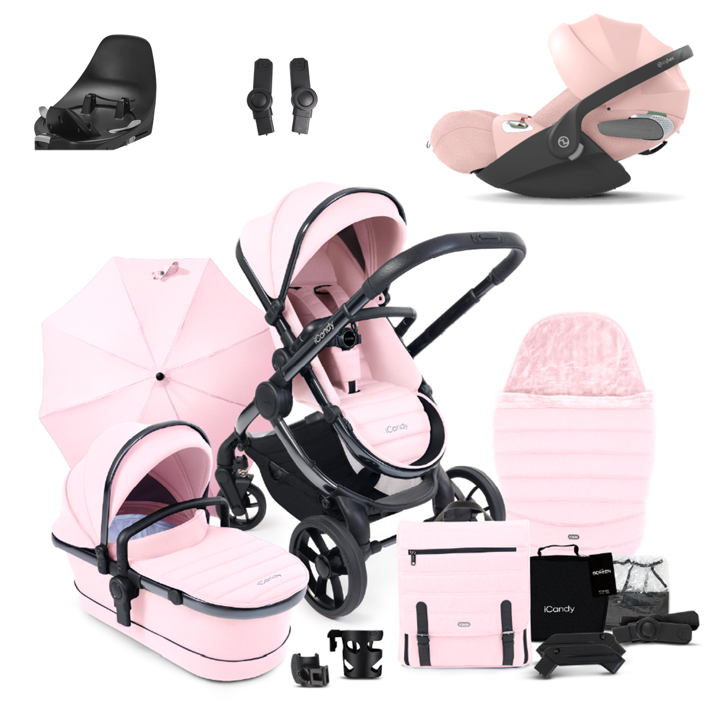 iCandy Peach 7 Pushchair Bundle with Cybex Cloud T and Base T