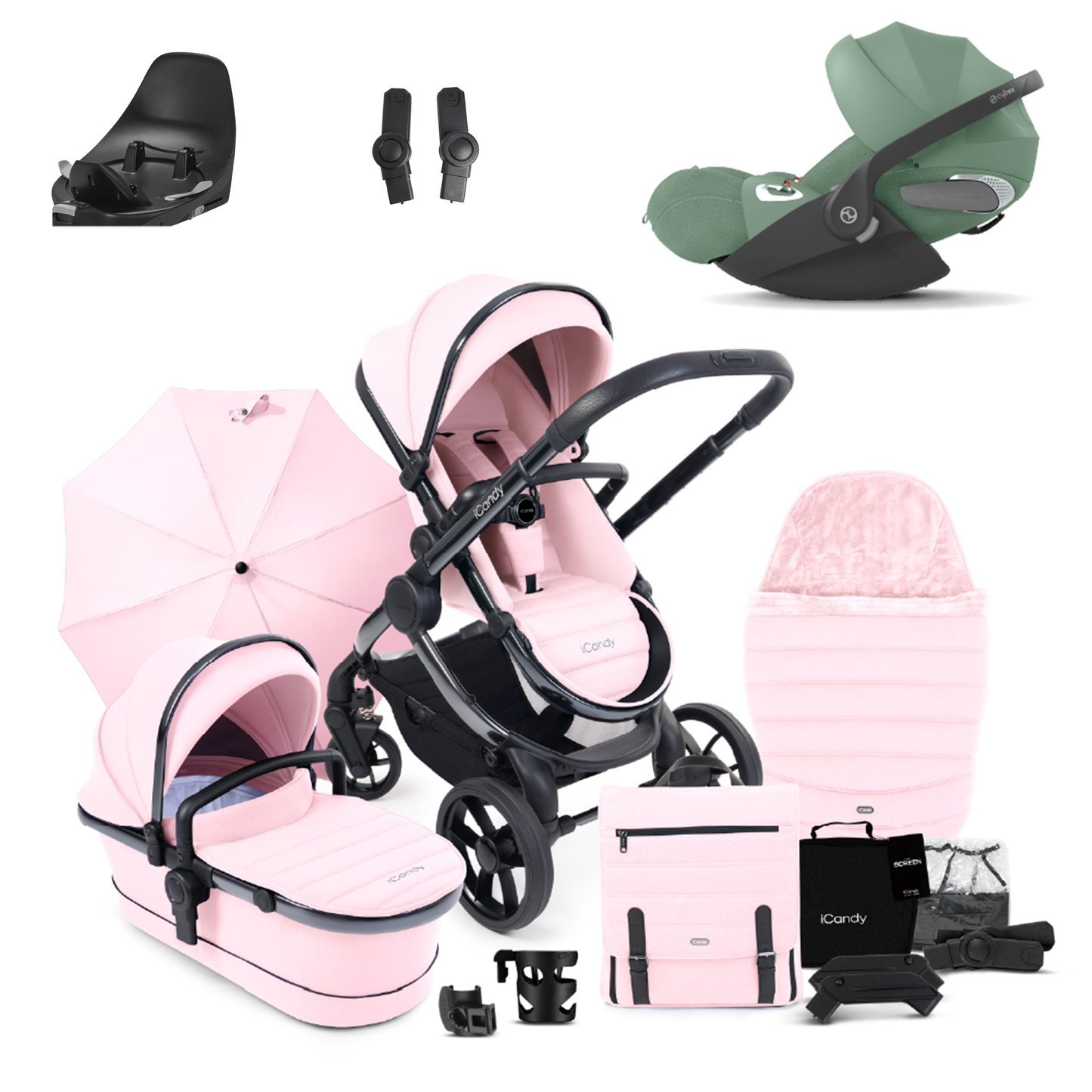 iCandy Peach 7 Pushchair Bundle with Cybex Cloud T and Base T