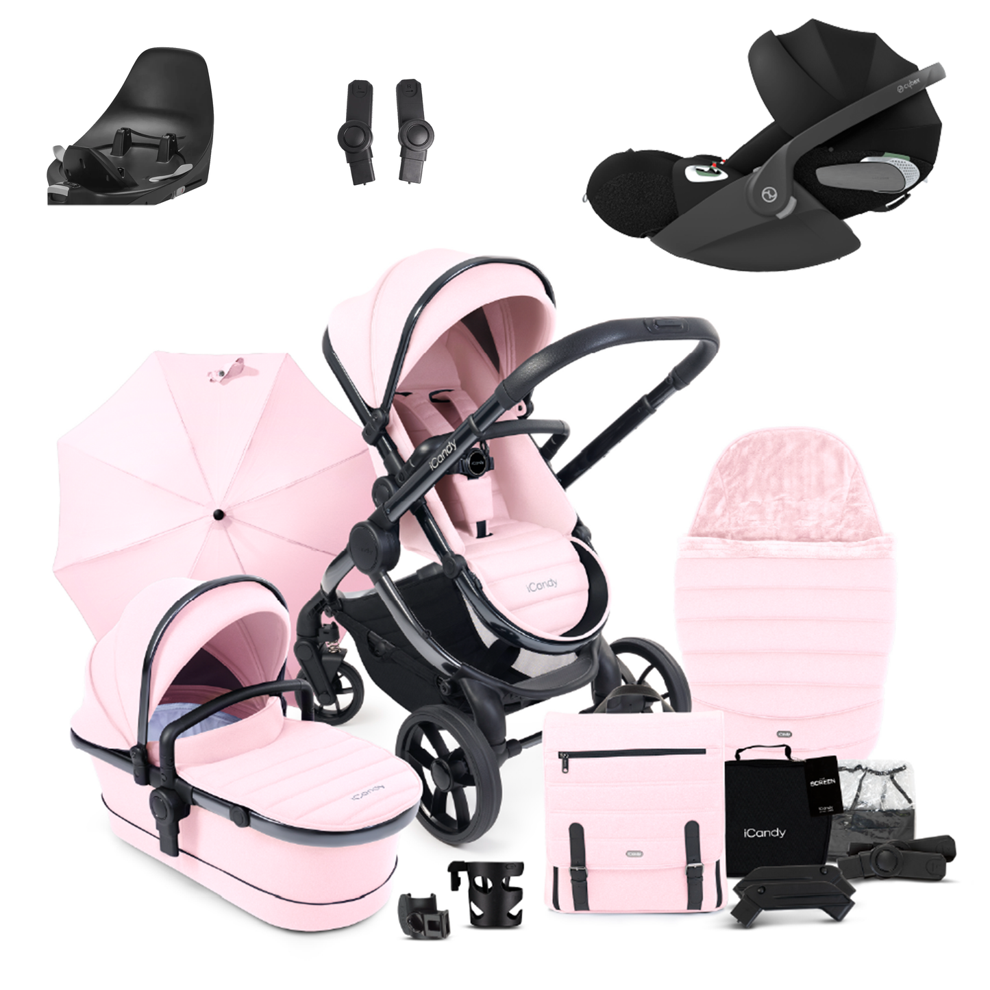 iCandy Peach 7 Pushchair Bundle with Cybex Cloud T and Base T