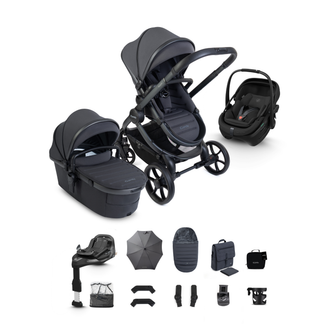 iCandy Peach 8 Complete Travel System Bundle with Maxi Cosi Coral Slide Pro Infant Car Seat & Isofix Base