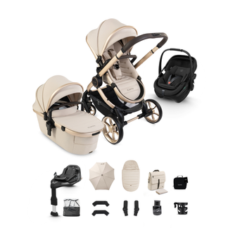 iCandy Peach 8 Complete Travel System Bundle with Maxi Cosi Coral Slide Pro Infant Car Seat & Isofix Base
