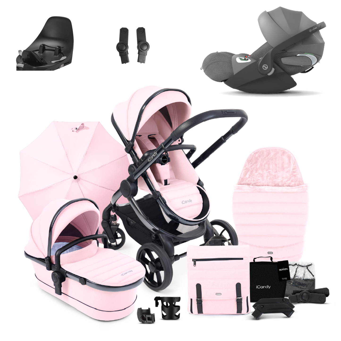 iCandy Peach 7 Pushchair Bundle with Cybex Cloud T and Base T