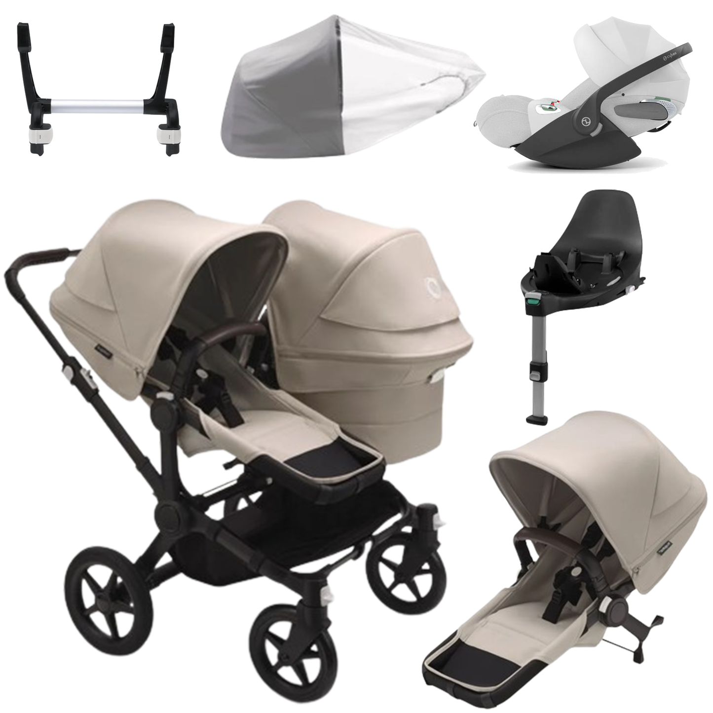 Bugaboo Donkey 5 Duo (Double) with Cybex Cloud T and Base T