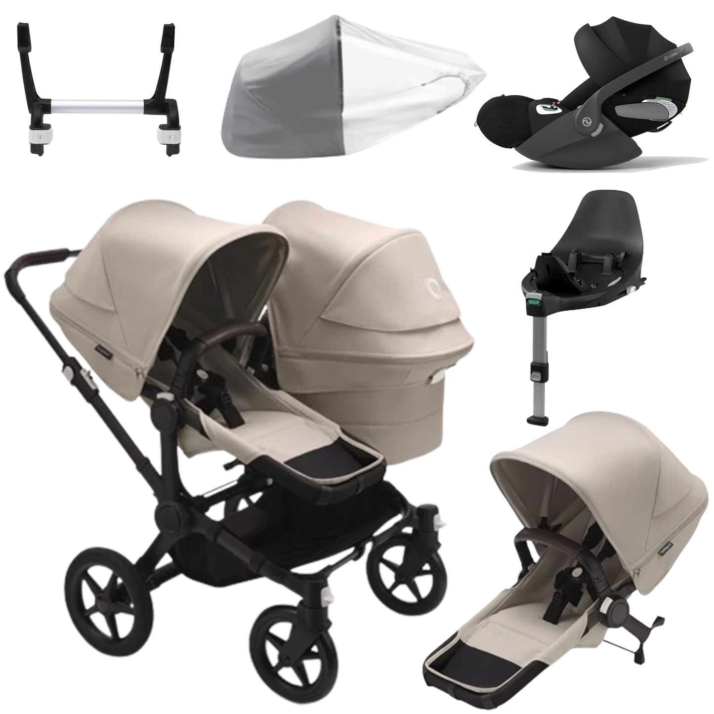 Bugaboo Donkey 5 Duo (Double) with Cybex Cloud T and Base T