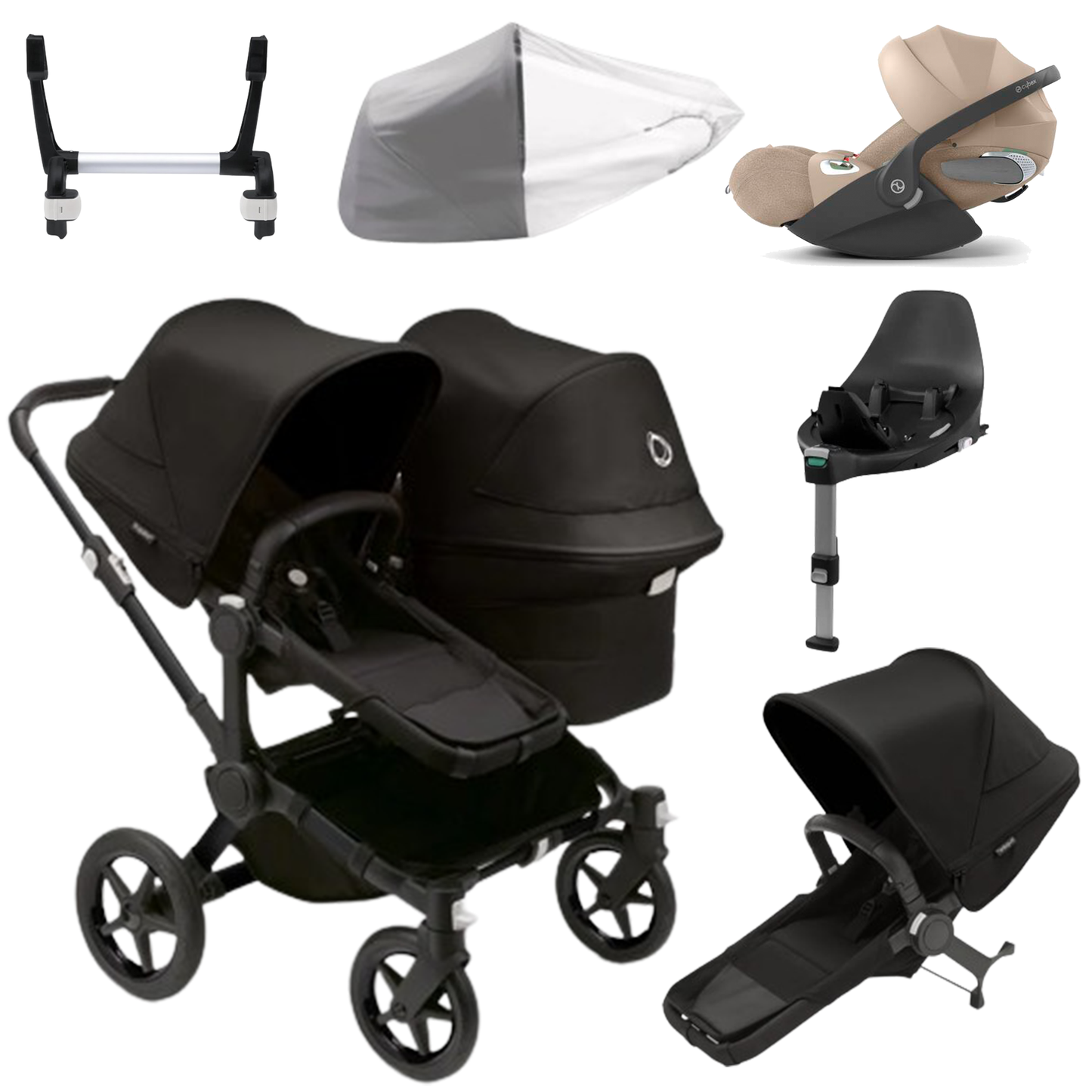 Bugaboo Donkey 5 Duo (Double) with Cybex Cloud T and Base T