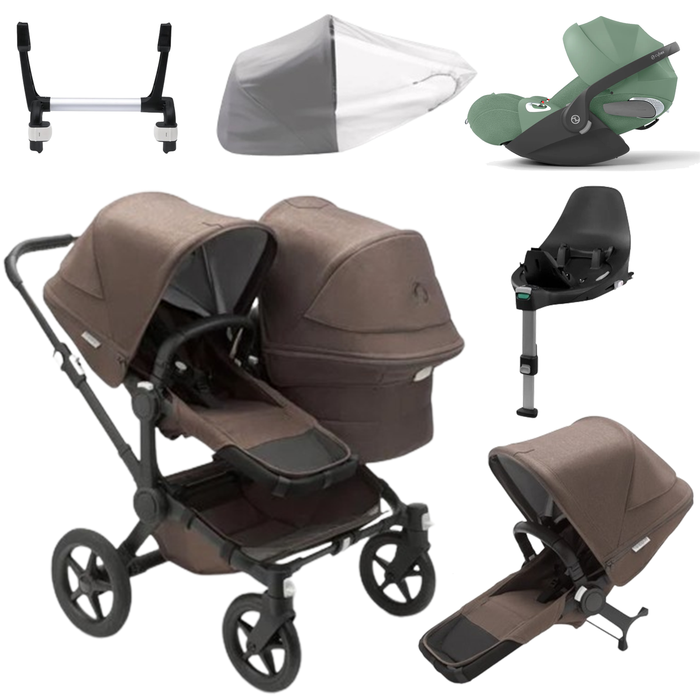 Bugaboo Donkey 5 Duo (Double) with Cybex Cloud T and Base T