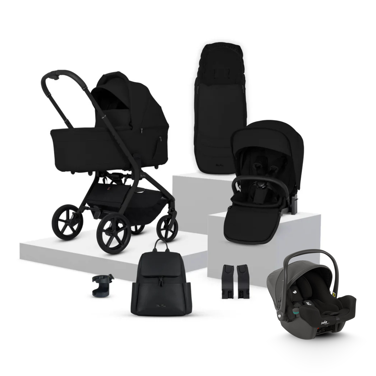 Silver Cross Breez Travel System Bundle with Joie iSnug Infant Car Seat