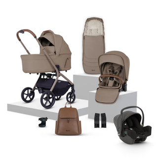 Silver Cross Breez Travel System Bundle with Joie iSnug Infant Car Seat