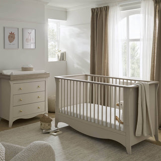 CuddleCo Clara 2 Piece Set with Cot Bed and Drawer Dresser