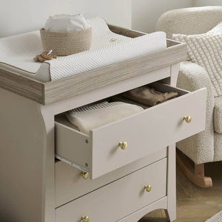 CuddleCo Clara 2 Piece Set with Cot Bed and Drawer Dresser