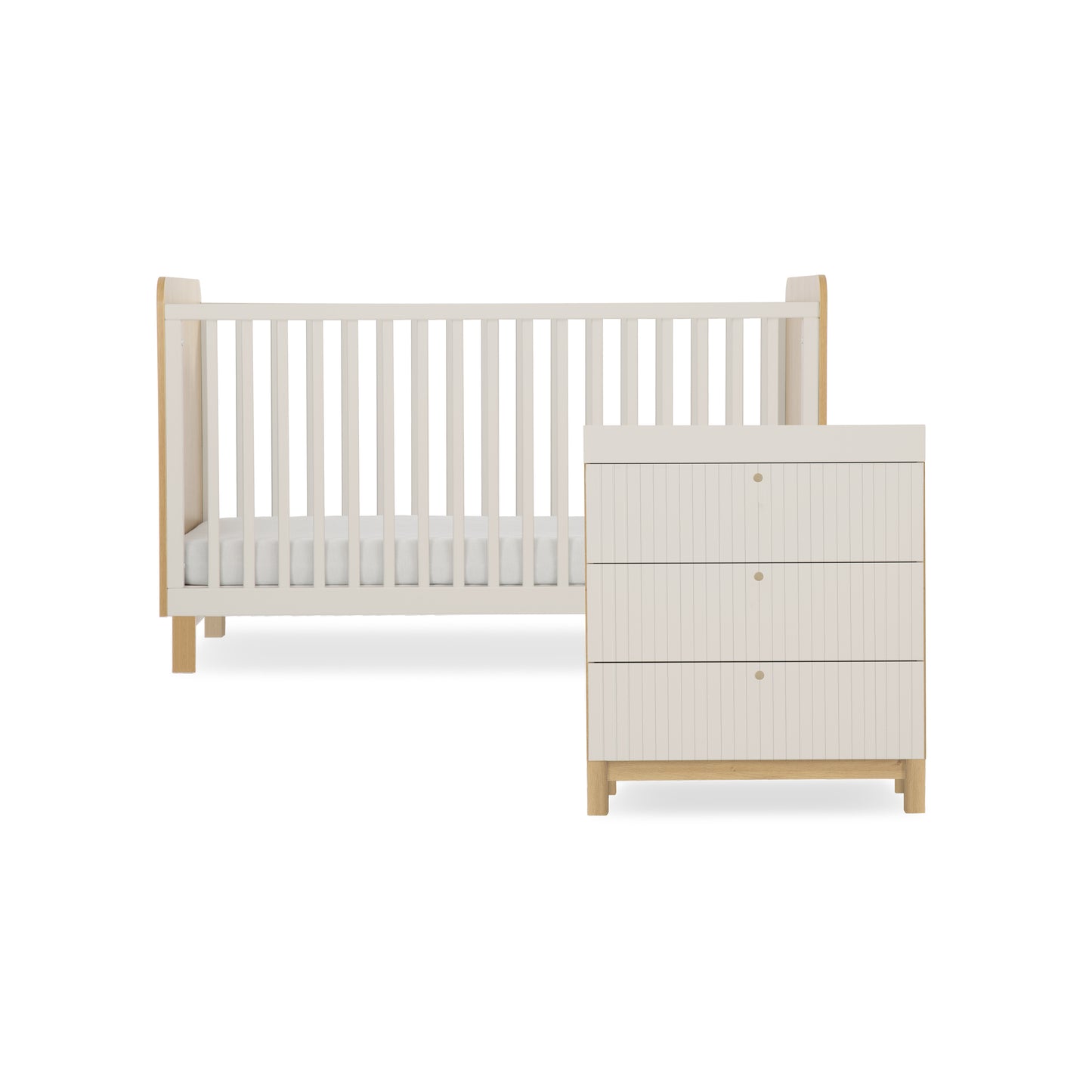 CuddleCo Remi 2 Piece set with Cotbed and Dresser