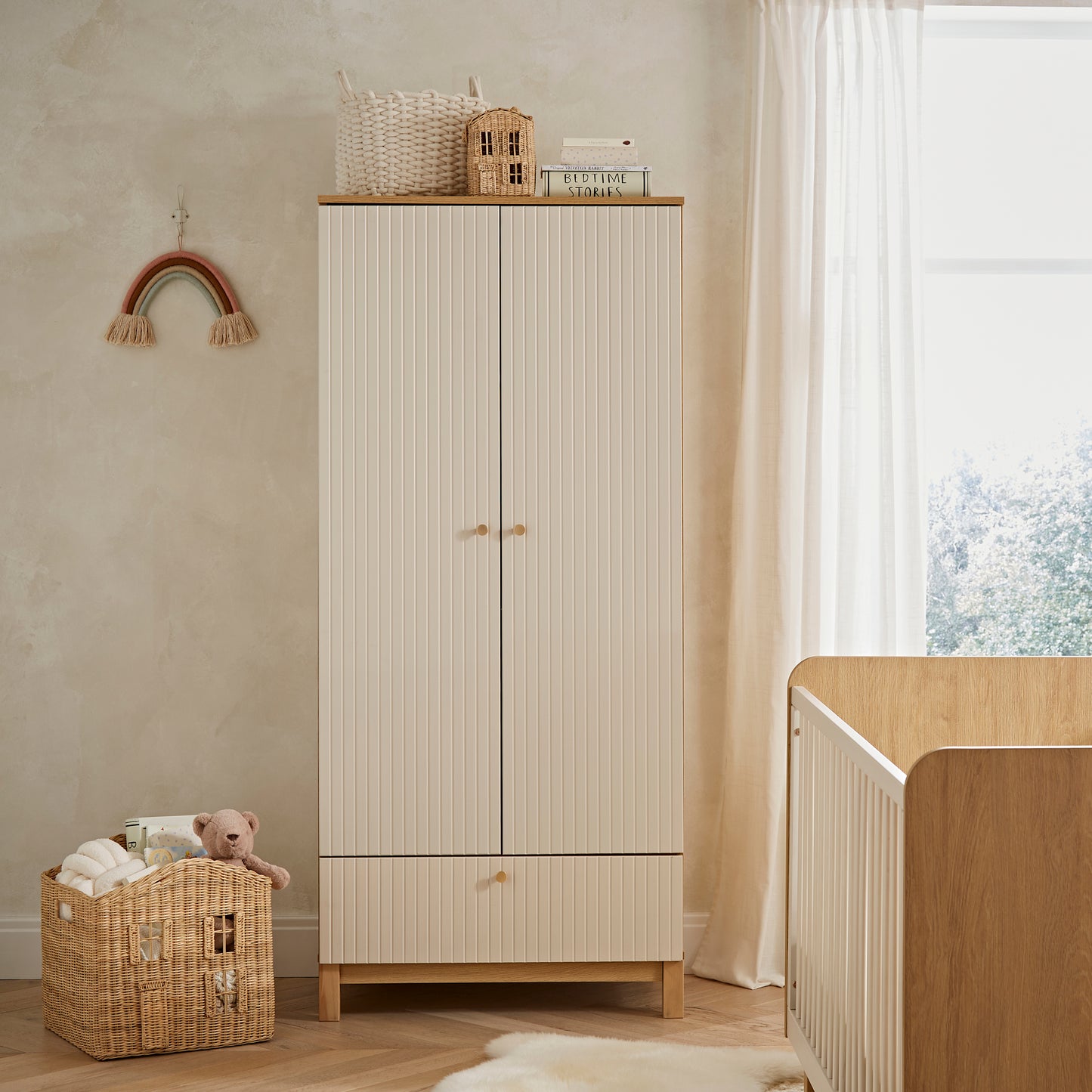 CuddleCo Remi 3 Piece set with Cotbed, Dresser and Wardrobe