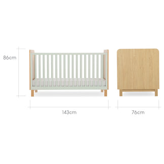 CuddleCo Remi 3 Piece set with Cotbed, Dresser and Wardrobe