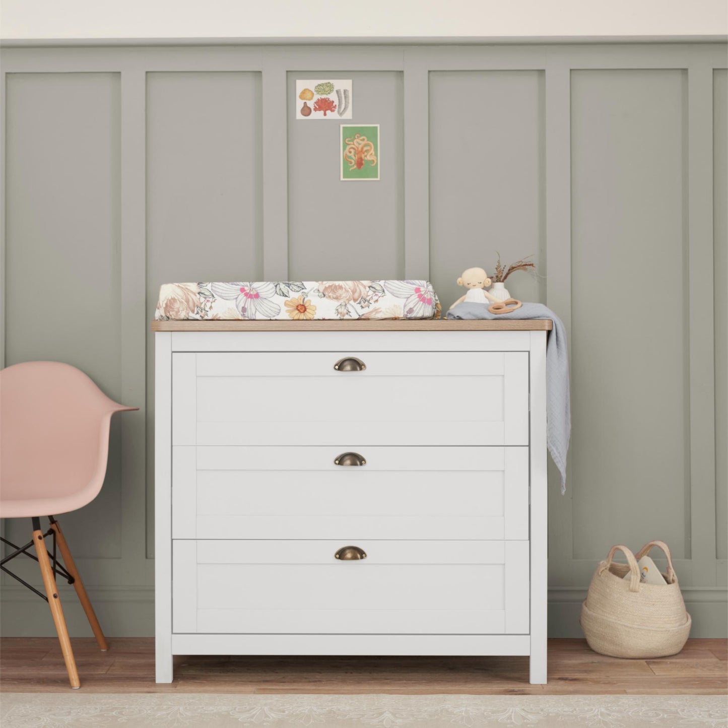 Tutti Bambini Verona 3 Piece Range with Cot Bed, Dresser Changer and Wardrobe