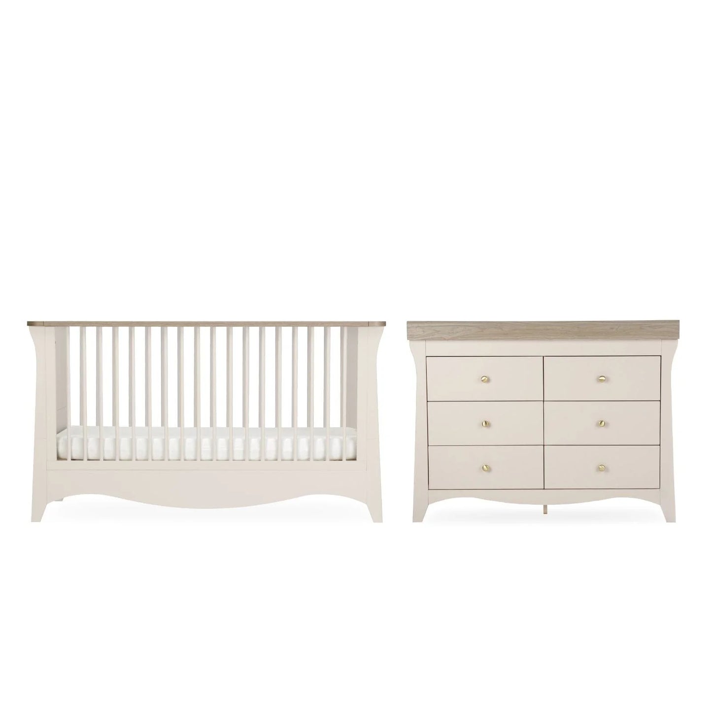 CuddleCo Clara Luxe 2 Piece set with Cotbed and Dresser