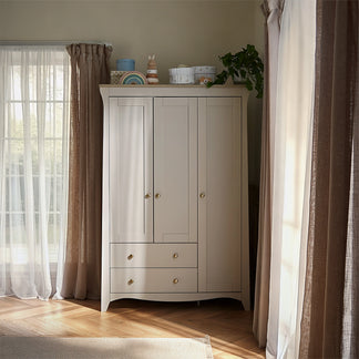 CuddleCo Clara 3 Door Triple Wardrobe