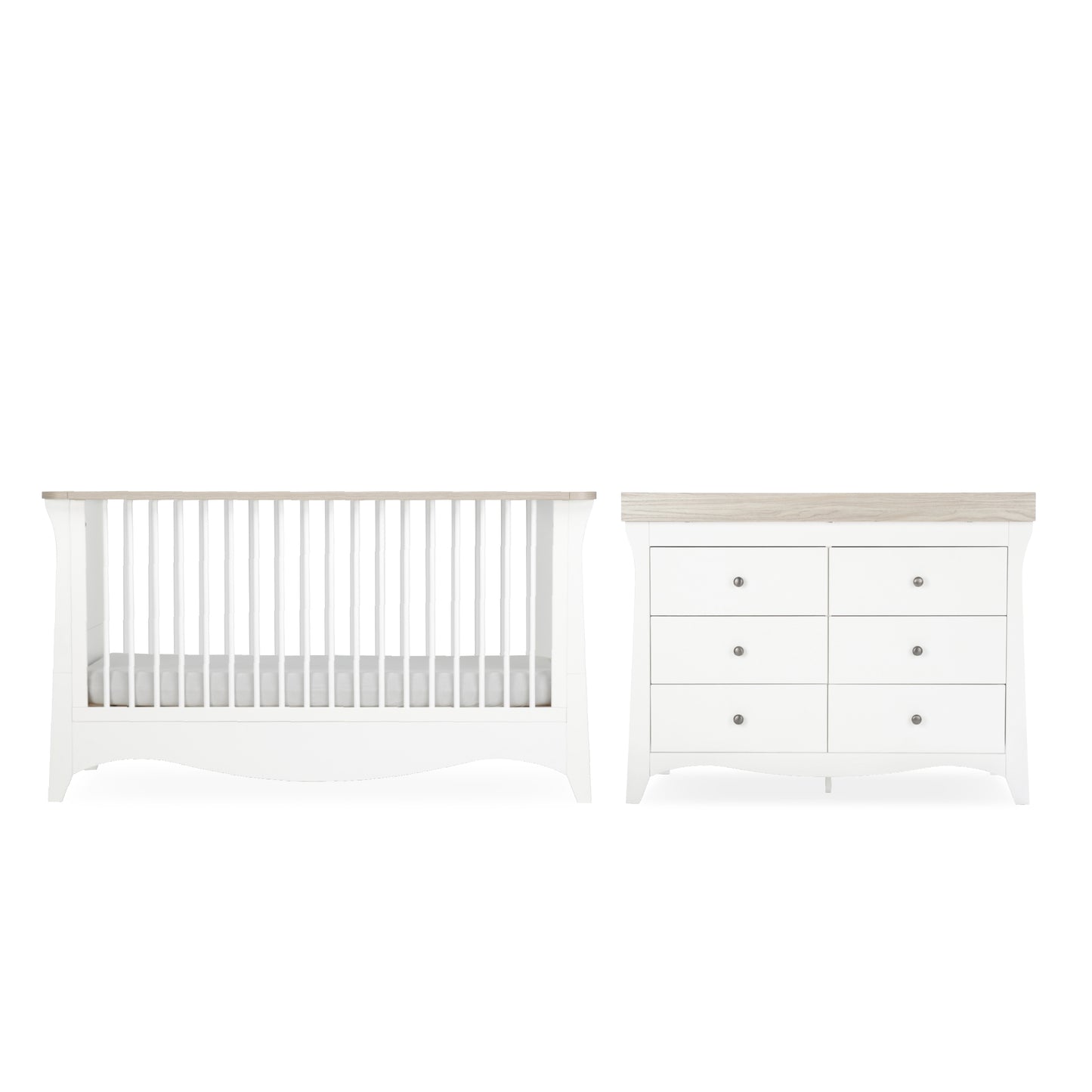 CuddleCo Clara Luxe 2 Piece set with Cotbed and Dresser