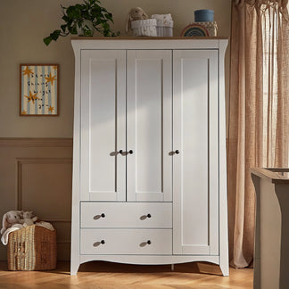 CuddleCo Clara 3 Door Triple Wardrobe