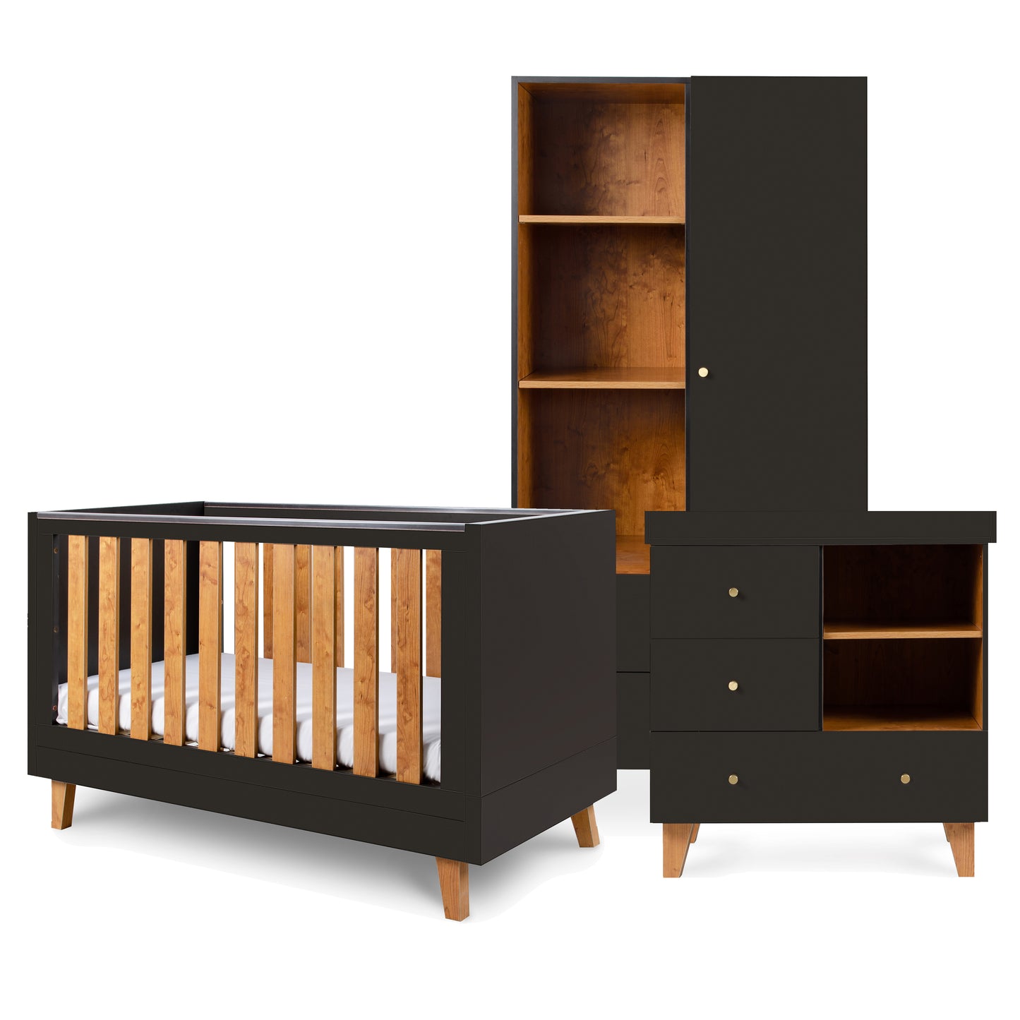Tutti Bambini Como 3 Piece Range with Cot Bed, Dresser Changer and Wardrobe