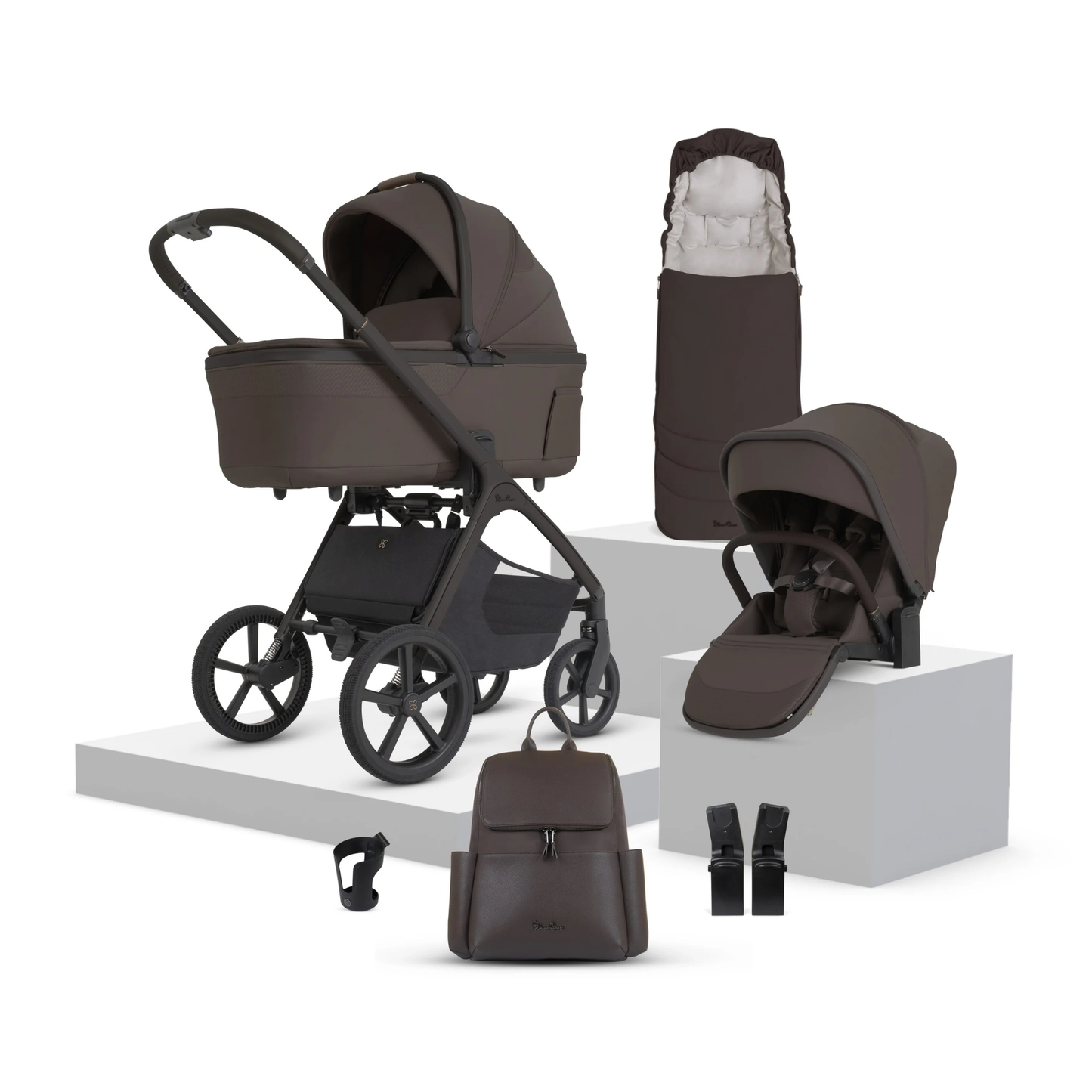 Silver Cross Cove 2 Buggy Bundle with Folding Carrycot & Accessories