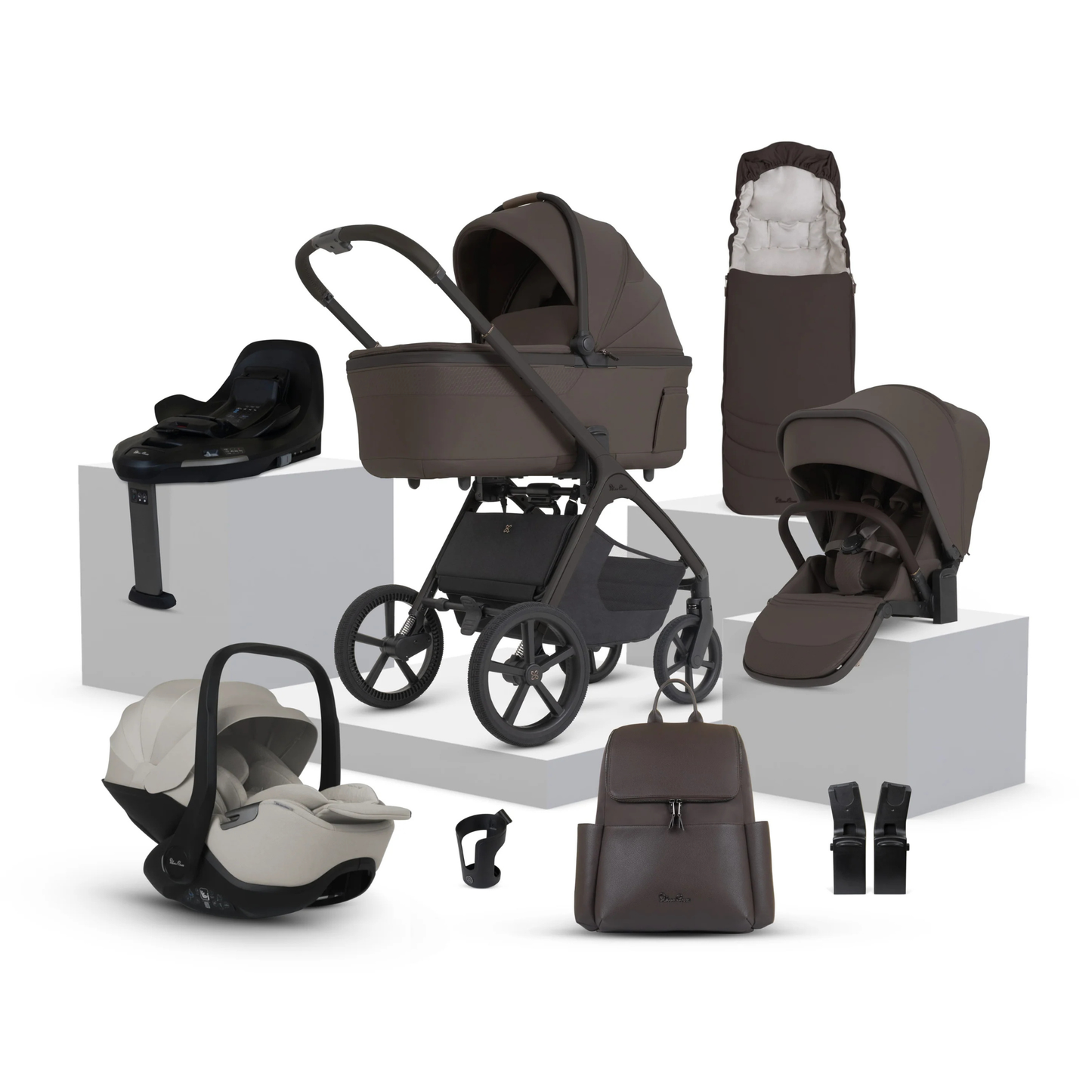 Silver Cross Cove 2 Ultimate Travel System with Glide Plus 360 Infant Car Seat