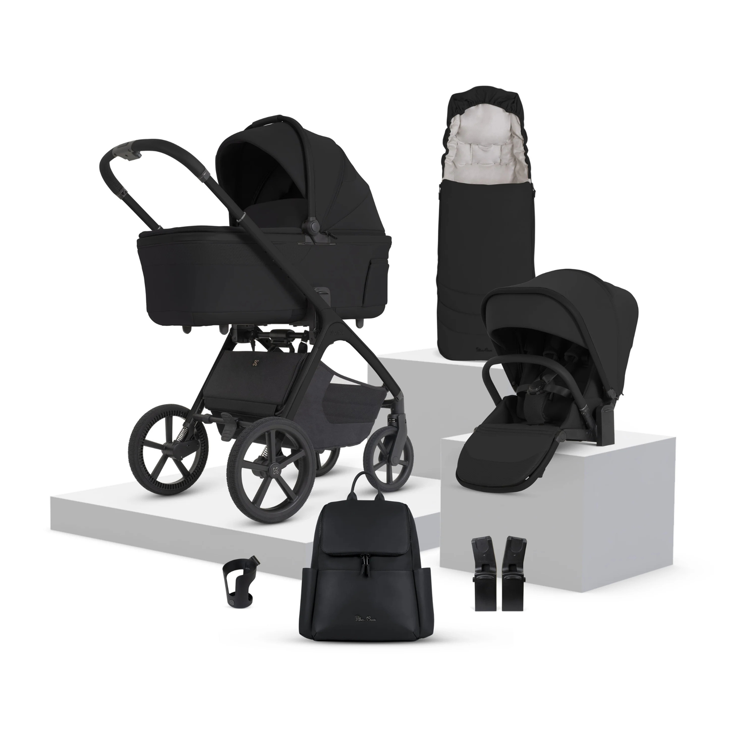 Silver Cross Cove 2 Buggy Bundle with Folding Carrycot & Accessories